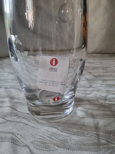 Scandinavian Art Glass Vase Iittala Finland