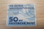 East Germany 1949 "75 Years Universal Postal Union UPU" 50 Pfennig Stamp cancelled - free standard postage