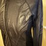 Abercrombie and Fitch Black Pattern Zip Up Top with mesh like fabric on underarm and sleeve - Size S Image 3