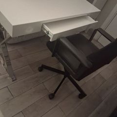 Home office desk and swivel chair