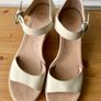 Ugg Atasha striped wedge cream leather sandals uk7.5 Image 8