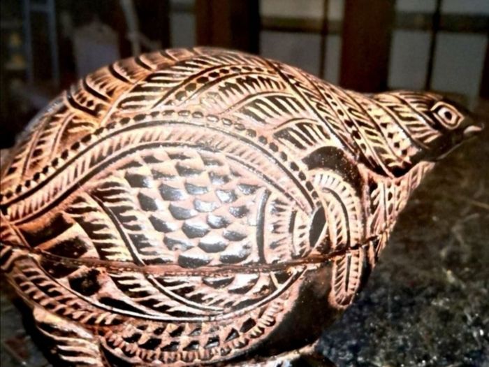 Unique Guinea pig hand carved box
