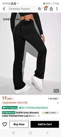 black corduroy trousers