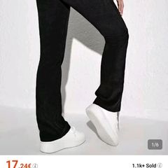 black corduroy trousers