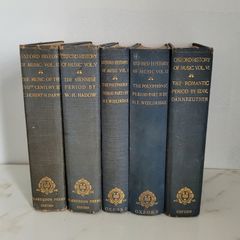 Antique Oxford history of music books