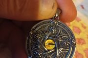 pentagram pendant cats eye