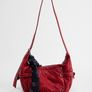 URBAN OUTFITTERS BDG Reggie Scarf Red Faux Leather Sling Bag! Image 5