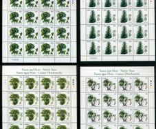 2006 Ireland Fauna & Flora Native Trees Commemorative Stamp Sheetlet Plate 1A1A1A1A Mint Never Hinged (MNH)