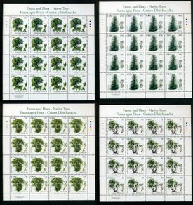 2006 Ireland Fauna & Flora Native Trees Commemorative Stamp Sheetlet Plate 1A1A1A1A Mint Never Hinged (MNH)