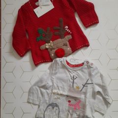 NEW baby Christmas top and jumper up to 3 months F&F