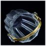 Mid Century Modern Bohemian 1960s August Walther Crystal Ice Bucket, Gold Handle Image 10