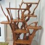 Unique Freestanding Solid Molave Wood Display Unit Image 2