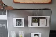 set of 4 white floating shelves