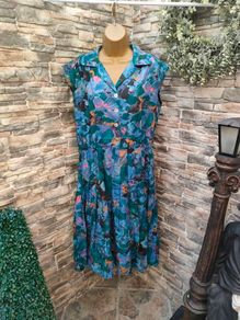 Vintage multi Shirt dress very 50s style ( Please Check Measurements ) Postage included