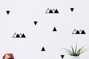 Black Triangle Wall Stickers, Triangle Pattern, Geometric Wall Decal, Triangle Wall Decals, Vinyl Decal Set, Wall Art, Gift ideas