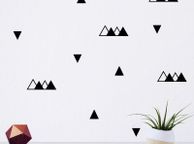 main image for ad Black Triangle Wall Stickers, Triangle Pattern, Geometric Wall Decal, Triangle Wall Decals, Vinyl Decal Set, Wall Art, Gift ideas