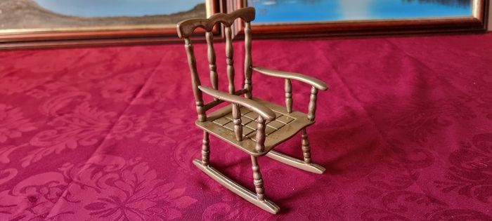 Solid Brass Decorative Rocking Chair Ornament