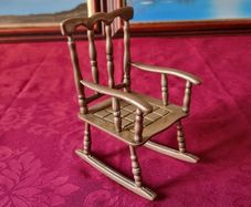 Solid Brass Decorative Rocking Chair Ornament
