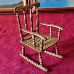 Solid Brass Decorative Rocking Chair Ornament