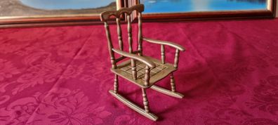 Solid Brass Decorative Rocking Chair Ornament