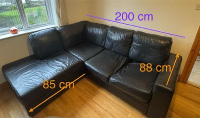 Corner sofa (leather)