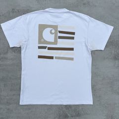 White Carhartt WIP SS Medley State T-Shirt