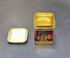 oriental asian vintage empty tea tin container collectables