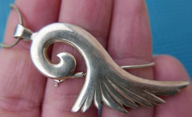 Vintage 925 Sterling Silver Pendant With Chain 11.8g L11"