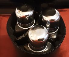 leather (et) case triple bottle flask