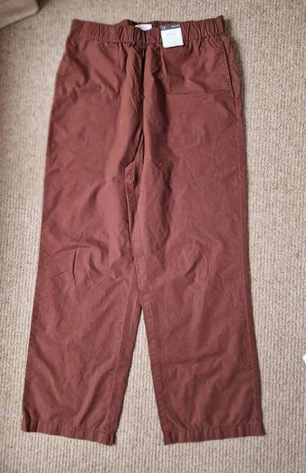 M&S Brown Straight Casual Trousers