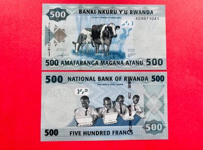 Rwanda   500  Francs. 2013   PICK 38  ( Uncirculated )