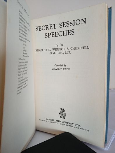 Secret Speeches by The Right Hon, Winston S. Churchill Compiled by Charles Eade (HQ873)