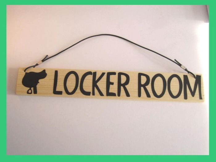Rustic Wooden Wood Handmade stable locker room door hanging sign plaque