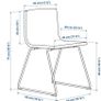 IKEA Bernhard Leather Dining Chairs (x2) Image 5
