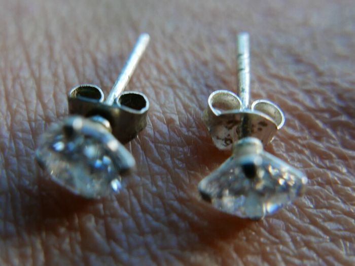 Vintage Sterling Silver 925 Earrings 0,9g