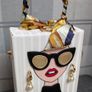 Chic Striped Design Shoulder Bag. Image 4