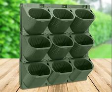 Wall-mounted vertical garden system with irrigation system