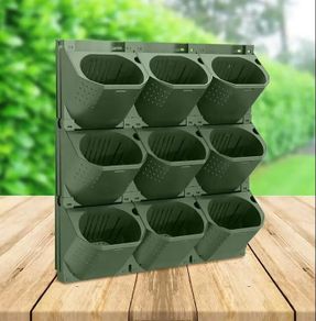 Wall-mounted vertical garden system with irrigation system