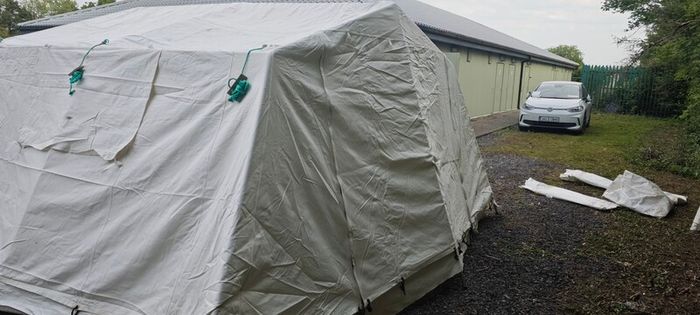 gazebos/mess tents.