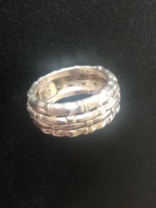 sterling silver ring with wide band