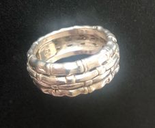 sterling silver ring with wide band