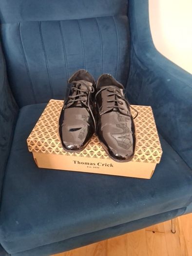 Black patent wedding shoes Size 10