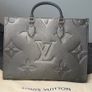 Louis Vuitton OnTheGo MM  Anthracite Grey Monogram Empreinte  Brand New Image 2
