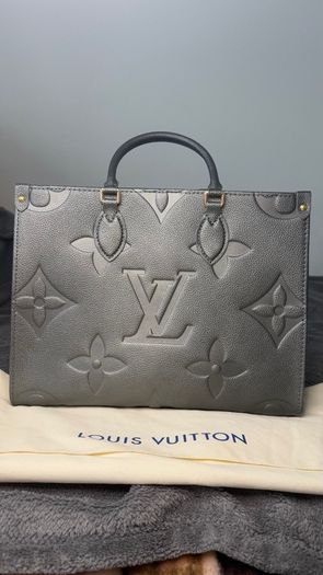 Louis Vuitton OnTheGo MM  Anthracite Grey Monogram Empreinte  Brand New