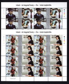 2013 Ireland Ireland an Integrated Society Commemorative Stamps Sheetlet Plate 1A1A1A1A1A Mint Never Hinged (MNH)