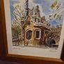 Barcelona Parque Guell Lithograph framed Image 8