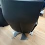 Rolf Benz Black Leather Swivel Recliner Image 5
