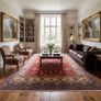 This is a nice hand knotted carpet but different from recent carpet posts. Modern hand knotted carpets try to copy this slightly faded and aged look. Image 3