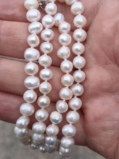 Baroque Pearl Necklace on Sterling Silver Closures