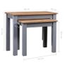 Nesting Tables 2 pcs Grey Solid Pine Wood Panama Range Image 6